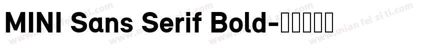 MINI Sans Serif Bold字体转换